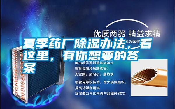 夏季藥廠除濕辦法，看這里，有你想要的答案