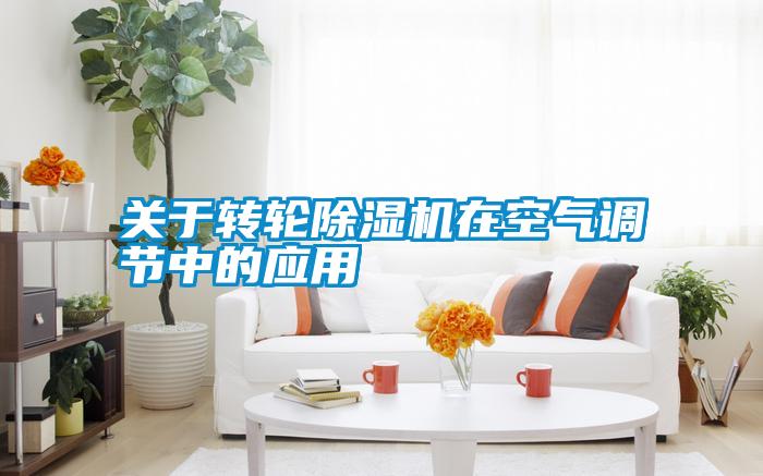 關于轉(zhuǎn)輪除濕機在空氣調(diào)節(jié)中的應用