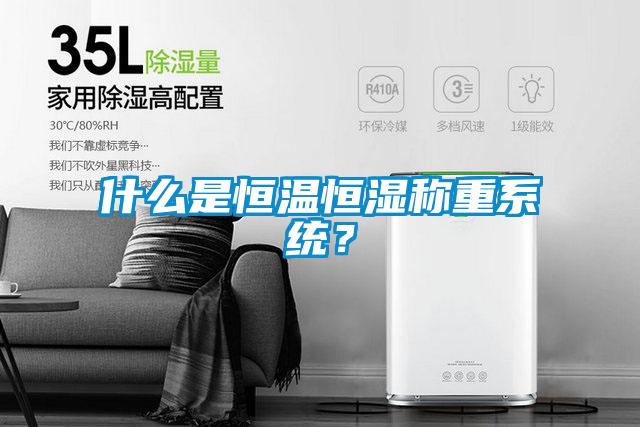 什么是恒溫恒濕稱重系統？