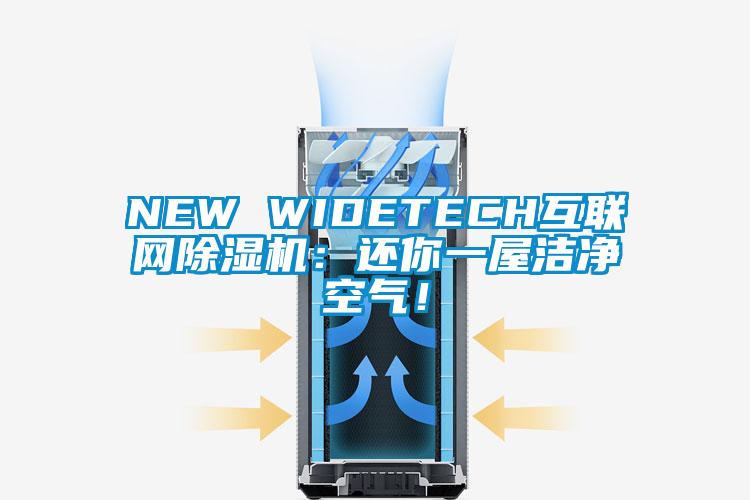 NEW WIDETECH互聯(lián)網(wǎng)除濕機：還你一屋潔凈空氣！