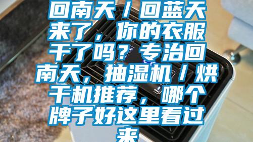 回南天/回藍(lán)天來了,你的衣服干了嗎?專治回南天,抽濕機(jī)/烘干機(jī)推薦,哪個(gè)牌子好這里看過來