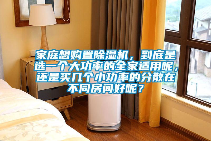 家庭想購置除濕機，到底是選一個大功率的全家適用呢，還是買幾個小功率的分散在不同房間好呢？