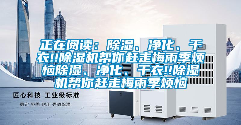 正在閱讀:除濕、凈化、干衣!!除濕機幫你趕走梅雨季煩惱除濕、凈化、干衣!!除濕機幫你趕走梅雨季煩惱